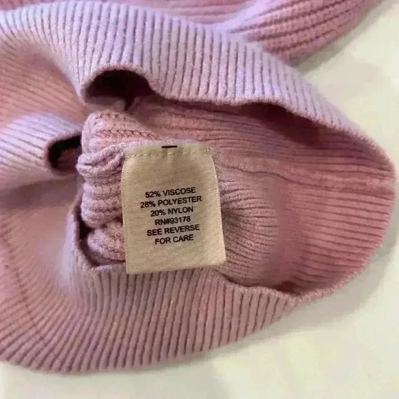 Philosophy Women’s Sweater Size Small Puff Shoulder Mock Neck Pink Flirty Girly - Picture 6 of 7